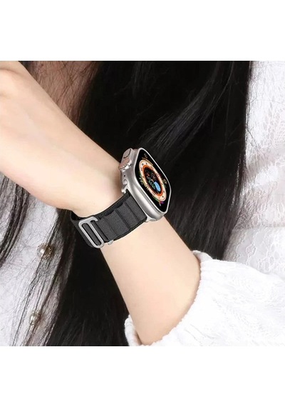 Tedar Apple Uyumlu Watch 38mm Mountain Kordon - Beyaz Najmaddin