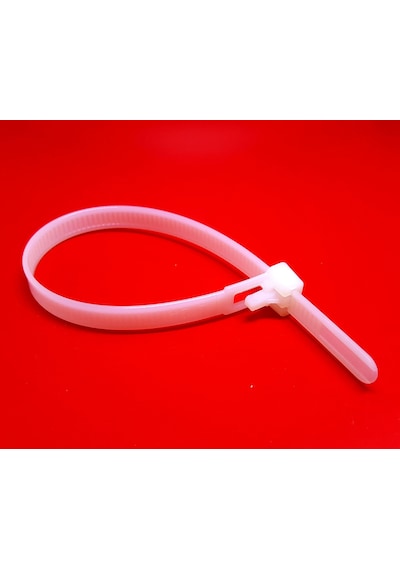 Açılabilir Kablo Bağı Plastik Cırt Kelepçe 7.5x360 100 Adet Yerli Beyaz