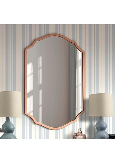 Tr Asimetrik Duvar Aynası/düzensiz Dekor Ayna/banyo Aynası/konsol Aynası Bronz 60 X 80 Genel
