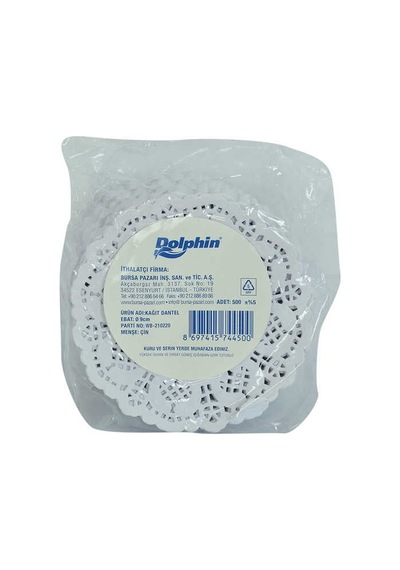 Kağıt Bardak Altlığı 9 Cm Dantel Desenli Beyaz 500 1 Paket Çok Renkli