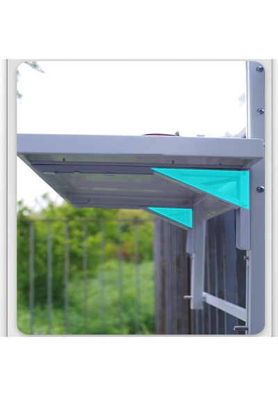 Dış Mekan Katlanır Balkon Masası, Yerden Tasarruflu Güverte Raylı Masa, Ayarlanabilir Yükseklik Veranda Bar, Kompakt Bahçe Masası, Siyah L80 G30cm / U31,5 G11,8 Diğer