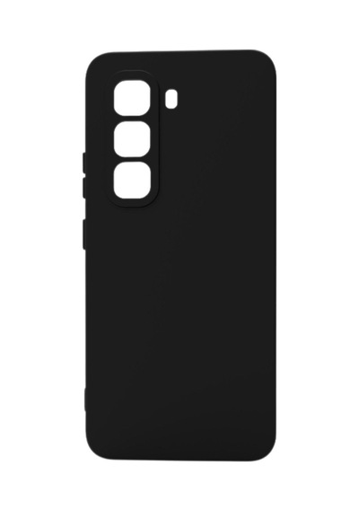 İnfinix Hot 50 Pro Kılıf Kamera Korumalı Silikon Rubber Arka Kapak Siyah