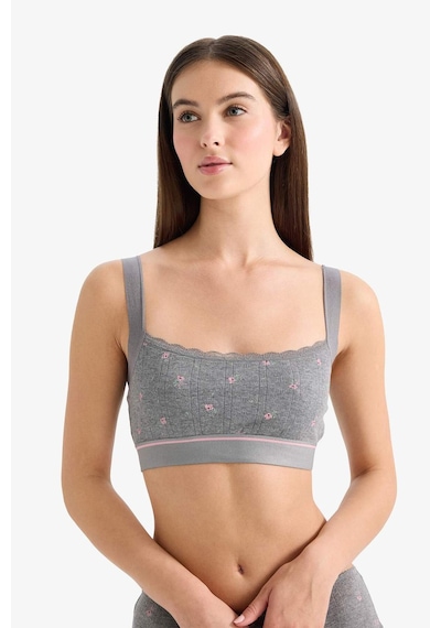 Defacto Dantel Detaylı Kapsız Pedsiz Balensiz Bralet G6403ax26spgr371 Gri-gr371