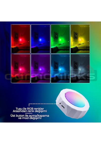RGB Mıknatıslı Dokunmatik Led Atmosfer Lamba Çok Renkli