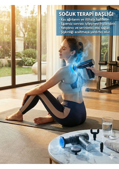 Sonx Şarjlı Masaj Tabancası Boyun Sırt Ve İçin Sıcak Soğuk Başlıklı Masaj Aleti Sporcu Masaj
