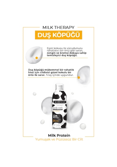 Morfose Milk Therapy Şampuan 1 L + Vücut Duş Köpüğü 200 ML