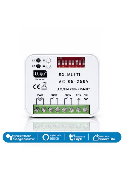 Alpsmart As865 Wi-fi Ve 433 Mhz Akıllı Tuya Destekli Bariyer, Kayar Kapı, Kepenk Kontrol Kartı Çift Kanal