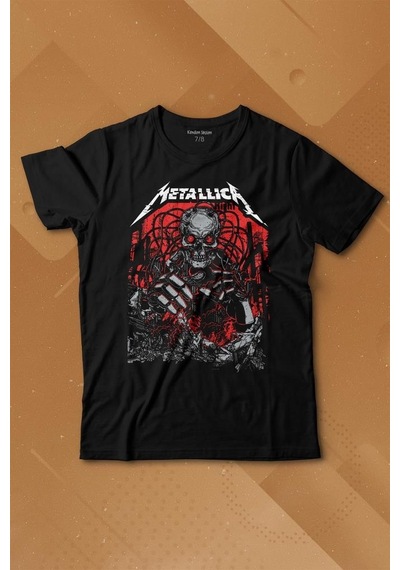 Kendim Seçtim Metallica Rock Music Metal Skull Kuru Kafa James Lars Kırk Robert Baskılı Tişört Çocuk T-shirt 001