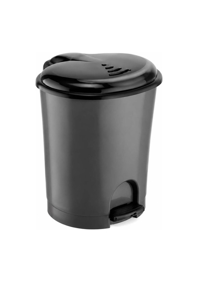 7 Litre Pedallı Çöp Kovası Kapaklı Banyo Mutfak Ofis Çöp Kutusu Siyah