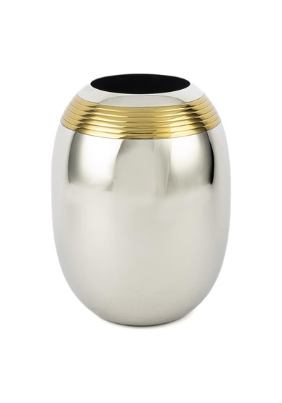 Mikasa Moor Bugle Silver Gold Metal Vazo 17x23 Cm Gümüş