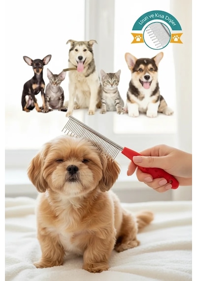 Vetinova Kedi Köpek Tek Taraflı Kıtık Açıcı Tarak
