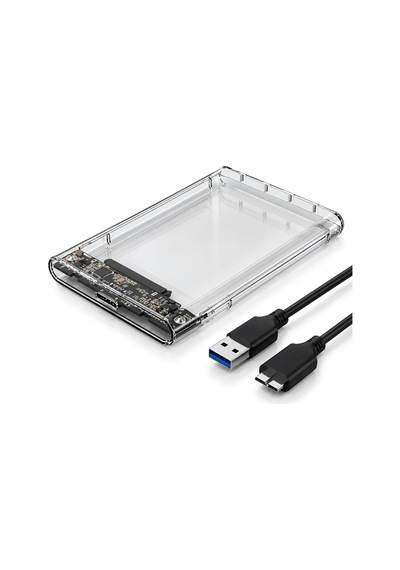 2.5 İnç Hdd/ssd Şeffaf Disk Kutusu, Usb 3.0, Uasp Destekli Ed-15