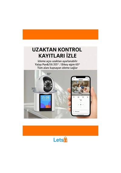 Akıllı Ev Kamerası 2.4 Ghz Bluetooth Sesli Görüntülü İletişim