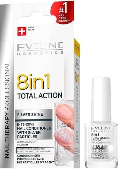 Evelıne 8 In 1 Total Action Silver Shine Nail Conditioner 12 ML