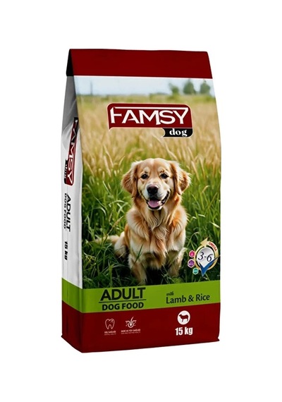 Famsy Yetişkin Köpek Maması Kuzulu Pirinçli 15 Kg