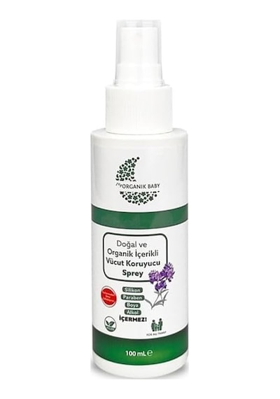 Ve Doğal Içerikli Vücut Koruyucu Yenidoğan Bebek Çocuk Ve Yetişkin Vegan Sprey 100 Ml