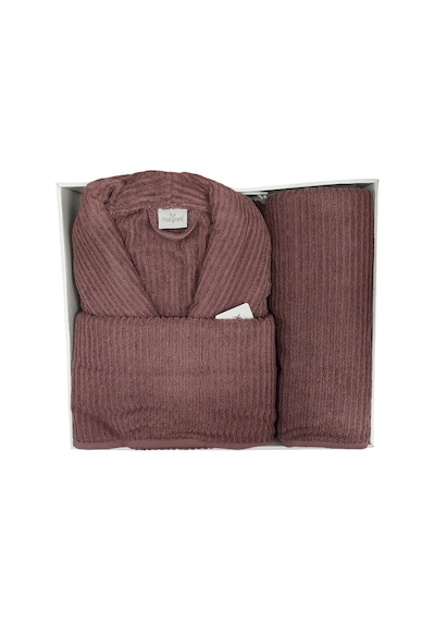Nurpak Tek Kişilik Bornoz Seti Şalyaka-ekol Mürdüm Beden L-xl Mürdüm