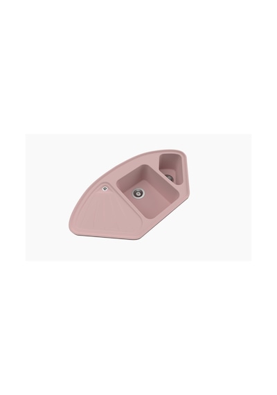 Polex Cristalüx Granit Evye P-CR1 Pembe Tezgah Altı Ve Tezgah Üstü Mutfak Evyesi 104.5x57 CM
