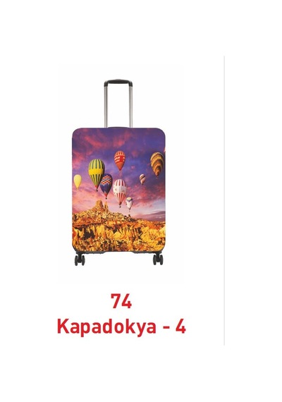 My Saraciye My 74 Kapadokya 4 Valizler İçin Kılıf Seti Kabin Orta Ve Büyük Sarı