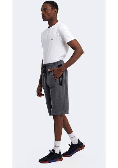 Slazenger NEACEL Erkek Cepli Kapri Koyu Gri Şort