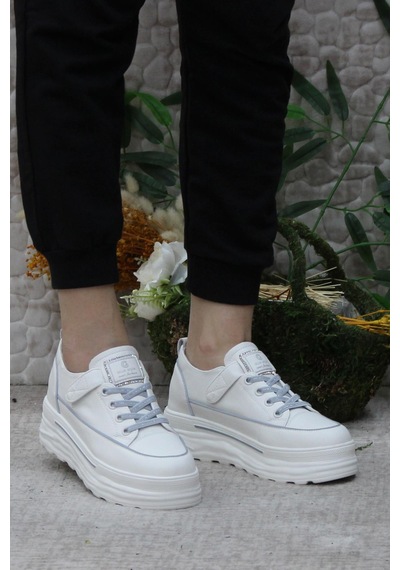 Fort Guja 24y314-8 News Fashion Gizli Dolgu Topuk Sneaker Kadın Ayakkabı Gri