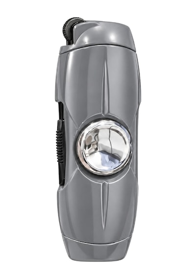 Hunter Tek Torch Pürmüz Gümüş Slim Metal Puro Çakmağı & Stres Çarkı Ack077