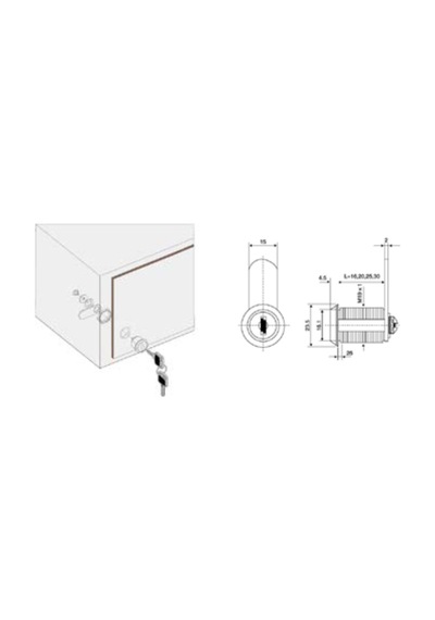 Canex Mandallı Çekmece Kilidi 20 Mm 01.103.020