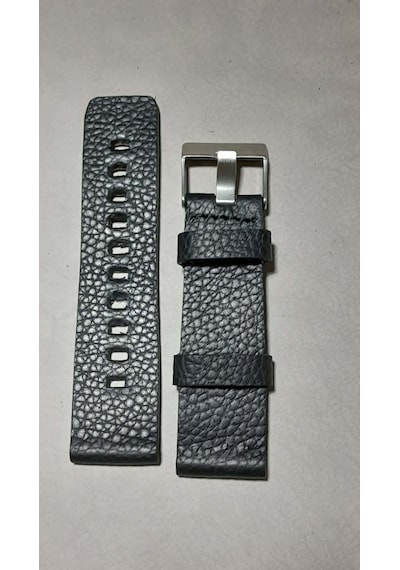 26 Mm Diesel Saat Kordonu Gümüş - Siyah