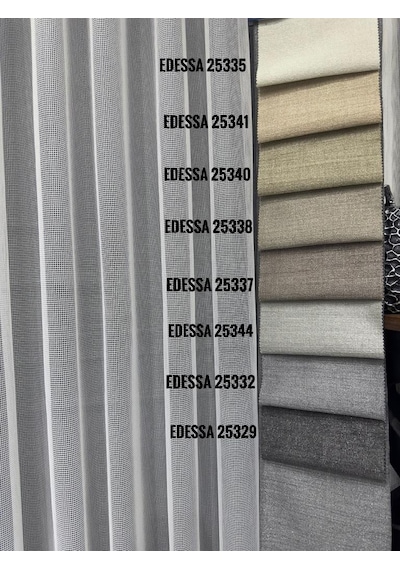 Simli Jakar Fon Perde Edessa Desen Ultra Yumuşak Kumaş Yapısı 001