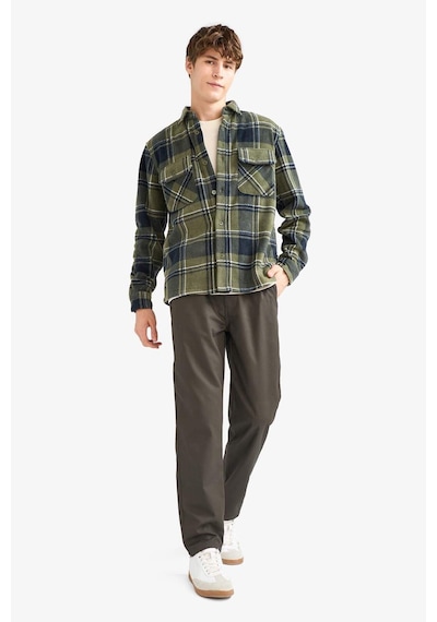 Defacto Regular Fit Kareli Polar Uzun Kollu Gömlek F0104ax25wnkh444 Haki-kh444