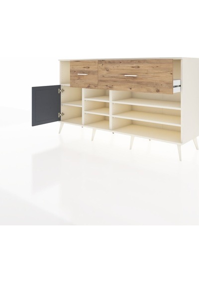 Kronos Konsol 6 Raflı 2 Çekmeceli Tek Kapaklı 176x59x99 Aytaşı-a Aytaşı-antrasit/çam Kronos Konsol 6 Raflı 2 Çekmeceli Tek Kapaklı 176x59x99 Aytaşı-a Aytaşı-antrasit/çam