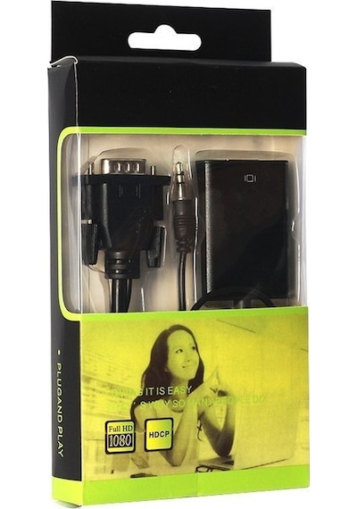 VGA ERKEK TO HDMI DİŞİ DÖNÜŞTÜRÜCÜ KABLO