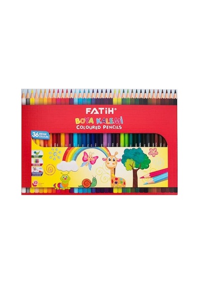 Fatih Kuru Boya Karton Kutu Tam Boy 36 Renk 33245 Kırmızı