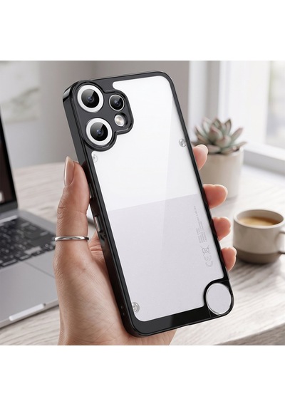 Caseonn Nothing Cmf Phone 2 Pro Kılıf Kamera Korumalı Darbe Emici Şeffaf Arka Kapak Siyah
