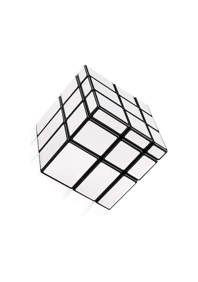 Geometrik Zeka Küpü 3x3 Farklı Şekiller Zor Bulmaca Zeka Oyuncakları Metalik Gri