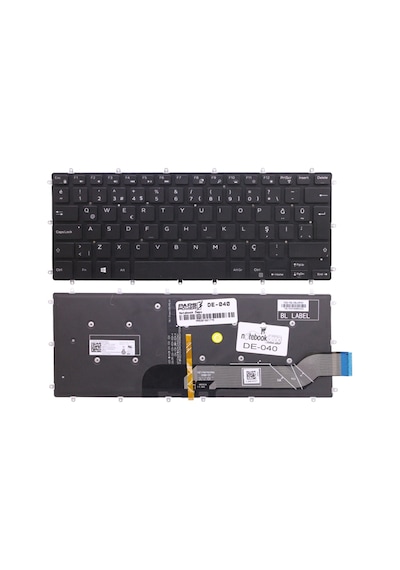 Dell Uyumlu Inspiron 13-7368. 13-5378 Notebook Klavye Işıklı Siyah Tr Siyah Işıklı - Büyük Enter