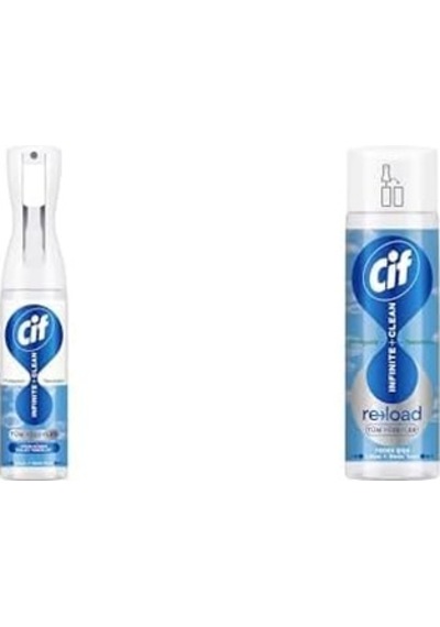 Cif Infinite Clean Sprey + Yedek Şişe Ve Deniz Tuzu 280ml +280 Ml 1000'li Set