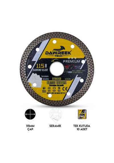 Dawreek Dt002cd 115mm Premium Sürekli Çember Elmas Testere Seramik