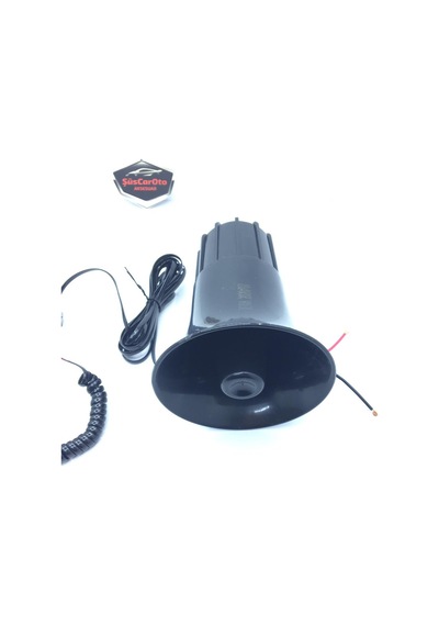 Tetra 7 Sesli Mikrofonlu Megafonlu 12V Güçlü Polis Sireni