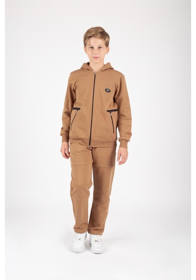 Mnk Baby & Kids Erkek Çocuk Fermuar Kapamalı Kapüşonlu Arma Detaylı Eşofman Takımı M00757 Kahverengi Mnk Baby & Kids Erkek Çocuk Fermuar Kapamalı Kapüşonlu Arma Detaylı Eşofman Takımı M00757 Kahverengi