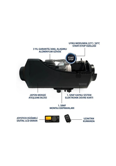 Coolman Thermon D2t 2.8kw Webasto Tipi Dizel Ortam Isıtıcı Start/stop - 12v-1015