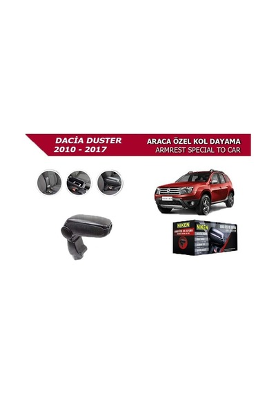 Dacia Duster 2010 2017 Araca Özel Kol Dayama Kolçak Siyah Niken
