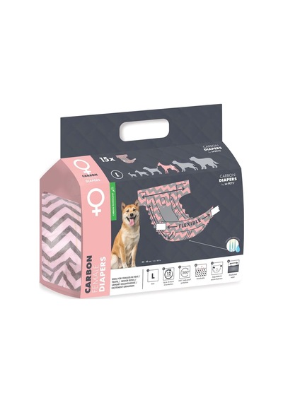 M-pets Carbonlu Dıapers Dişi Köpekler İçin Külot L