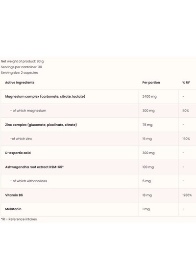 Ostrovit Zmadvanced Test Booster Daa Aspartic Acid+zinc+magnesiu