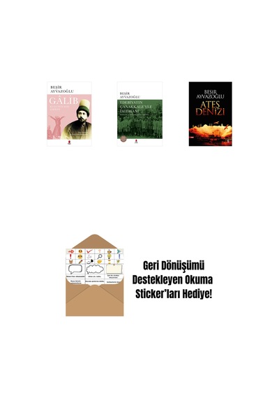 Gâlib - Kuğunun Son Şarkısı + Edebiyatın Çanakkale Yle İmtihanı Ciltli + Ateş Denizi + Okuma Sticker'ları