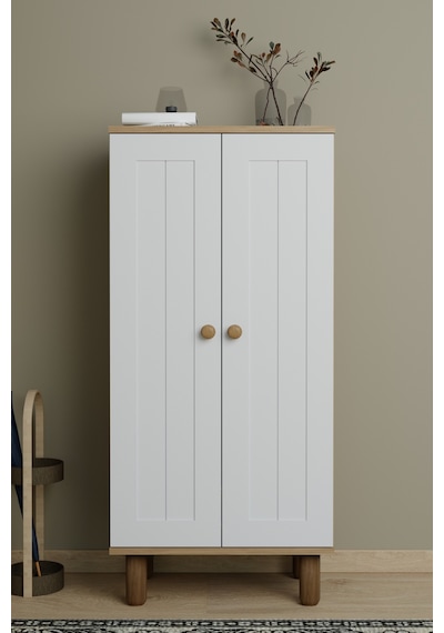 Ayka Membran Kapaklı 5 Raflı Ayakkabı Ve Çok Amaçlı Dolap Beyaz - Ceviz 129 Cm Ceviz-beyaz Ayka Membran Kapaklı 5 Raflı Ayakkabı Ve Çok Amaçlı Dolap Beyaz - Ceviz 129 Cm Ceviz-beyaz