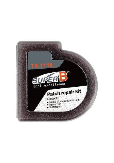 Super B Tb-1118 Bisiklet Lastik Yama Seti Solüsyonsuz Bisiklet Lastik Tamir Seti Siyah Siyah