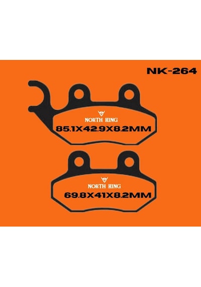 Sym Fıddle Iıı Arka Kampanalı Model 125 2014 North King Organik Ön Fren Balatası Nk264