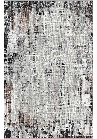 Rovigo Home Dijital Baskı Yıkanabilir Kaymaz Taban Salon Halısı Rvg0553 Gri