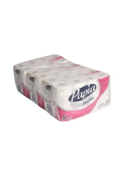 Papia Rulo Kağıt Havlu 8'li 3 Paket